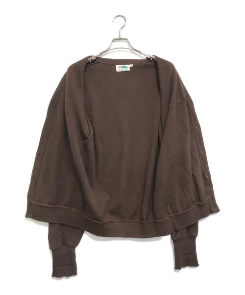 Sears（シアーズ）Sears (シアーズ) アクリルカーディガン ブラウン サイズ:L-TALLの古着・服飾アイテム