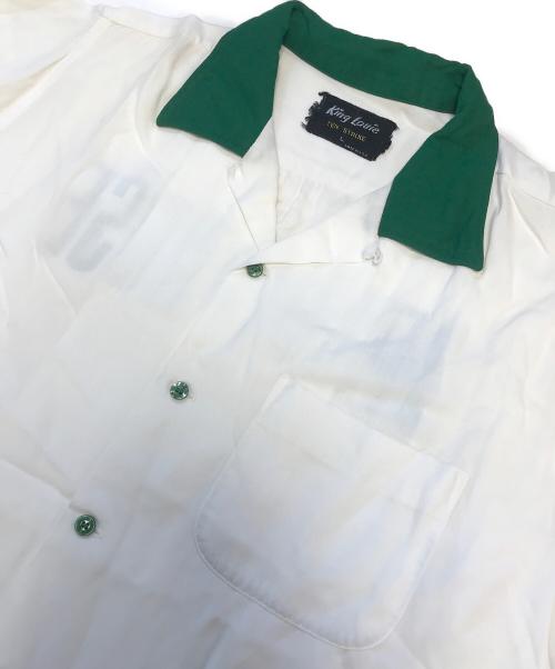 KING LOUIE（キングルイ）KING LOUIE (キングルイ) 半袖レーヨンボーリングシャツ ホワイト サイズ:Ⅼの古着・服飾アイテム