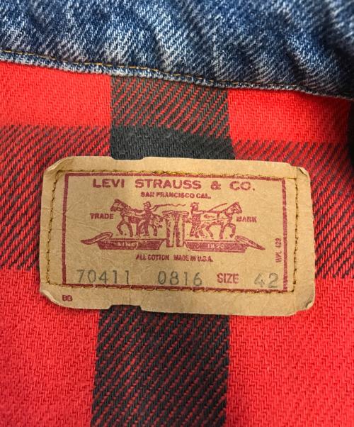 LEVI'S（リーバイス）LEVI'S (リーバイス) 裏ネルデニムジャケット インディゴ サイズ:42の古着・服飾アイテム