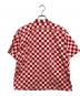 VINTAGE (ヴィンテージ) チェッカーフラッグ半袖シャツ ホワイト×レッド サイズ:不明：45000円
