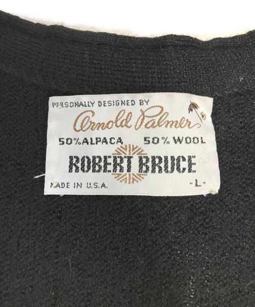Arnold Palmer ROBERT BRUCE（アーノルド パーマ ロバート ブルース）Arnold Palmer ROBERT BRUCE (アーノルド パーマ ロバート ブルース) アルパカニットカーディガン ブラック サイズ:Ｌの古着・服飾アイテム