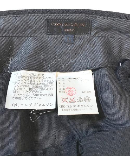 COMME des GARCONS HOMME（コムデギャルソン オム）COMME des GARCONS HOMME (コムデギャルソン オム) 2タックスラックス ブラック サイズ:Ｌの古着・服飾アイテム