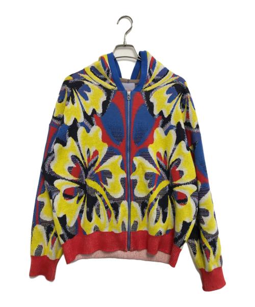 BLUEMARBLE（ブルーマーブル）BLUEMARBLE (ブルーマーブル) patterned jacquard zip-up hoodie マルチカラー サイズ:Ｍの古着・服飾アイテム