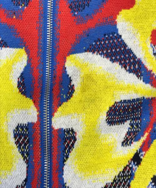 BLUEMARBLE（ブルーマーブル）BLUEMARBLE (ブルーマーブル) patterned jacquard zip-up hoodie マルチカラー サイズ:Ｍの古着・服飾アイテム