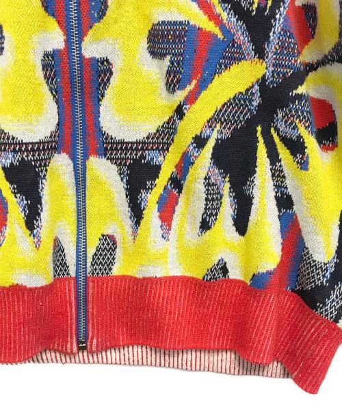 BLUEMARBLE（ブルーマーブル）BLUEMARBLE (ブルーマーブル) patterned jacquard zip-up hoodie マルチカラー サイズ:Ｍの古着・服飾アイテム