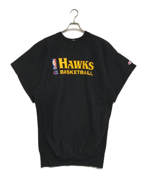 Champion（チャンピオン）Champion (チャンピオン) 半袖リバースウィーブスウェット ブラック サイズ:XX-LARGEの古着・服飾アイテム