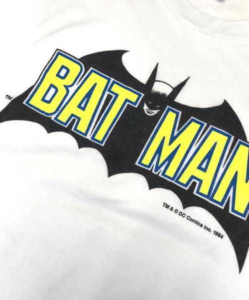 キャラクターTシャツ（キャラクターTシャツ）キャラクターTシャツ (キャラクターTシャツ) 90s BAT MAN(バットマン) キャラクターTシャツ ホワイト サイズ:Lの古着・服飾アイテム