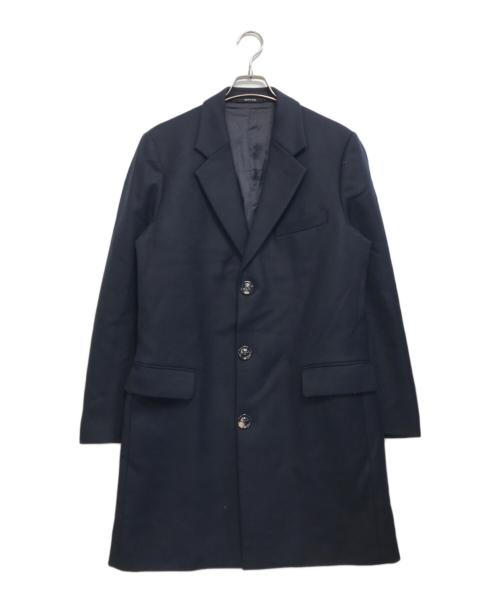 Maison Margiela（メゾンマルジェラ）Maison Margiela (メゾンマルジェラ) シングルウールチェスターコート ネイビー サイズ:46の古着・服飾アイテム