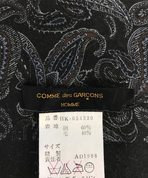 COMME des GARCONS HOMME（コムデギャルソン オム）COMME des GARCONS HOMME (コムデギャルソン オム) 80's ペイズリー柄スカーフ ブラック サイズ:表記なしの古着・服飾アイテム