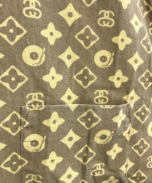 stussy（ステューシー）stussy (ステューシー) 半袖ボタンダウンシャツ ベージュ サイズ:Lの古着・服飾アイテム