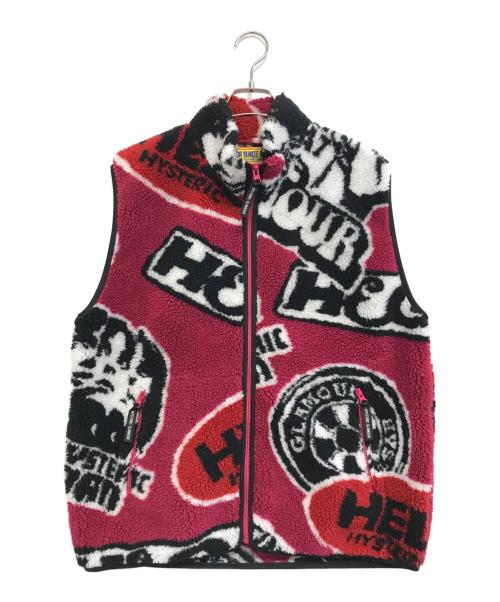 Hysteric Glamour（ヒステリックグラマー）Hysteric Glamour (ヒステリックグラマー) ROAD RUNNERS柄ジャカードベスト レッド サイズ:FREEの古着・服飾アイテム