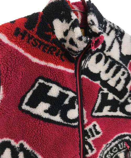 Hysteric Glamour（ヒステリックグラマー）Hysteric Glamour (ヒステリックグラマー) ROAD RUNNERS柄ジャカードベスト レッド サイズ:FREEの古着・服飾アイテム