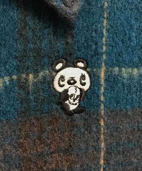 Hysteric Glamour（ヒステリックグラマー）Hysteric Glamour (ヒステリックグラマー) SKULL PANDA刺繍オーバーサイズウール シャツジャケット ネイビー サイズ:FREEの古着・服飾アイテム