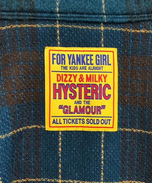 Hysteric Glamour（ヒステリックグラマー）Hysteric Glamour (ヒステリックグラマー) SKULL PANDA刺繍オーバーサイズウール シャツジャケット ネイビー サイズ:FREEの古着・服飾アイテム