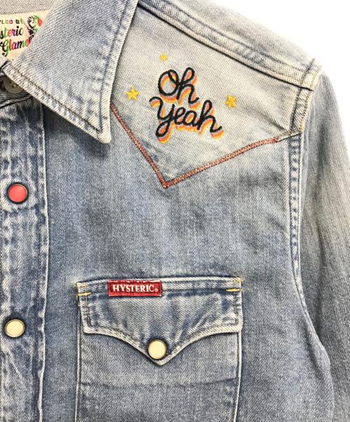 Hysteric Glamour（ヒステリックグラマー）Hysteric Glamour (ヒステリックグラマー) ワッペンダンガリーシャツ インディゴ サイズ:Mの古着・服飾アイテム