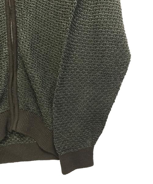 vainl archive（ヴァイナルアーカイブ）VAINL ARCHIVE (ヴァイナルアーカイブ) ジップアップニットカーディガン グリーン サイズ:Mの古着・服飾アイテム