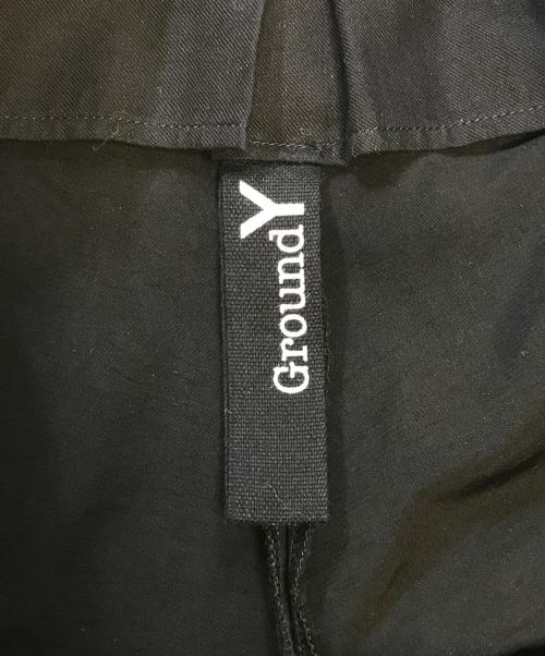 GROUND Y（グラウンドワイ）GROUND Y (グラウンドワイ) CREPE DE CHINE SIDE TRIMMED PANTS ブラック サイズ:3の古着・服飾アイテム