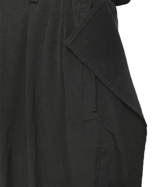 GROUND Y（グラウンドワイ）GROUND Y (グラウンドワイ) CREPE DE CHINE SIDE TRIMMED PANTS ブラック サイズ:3の古着・服飾アイテム