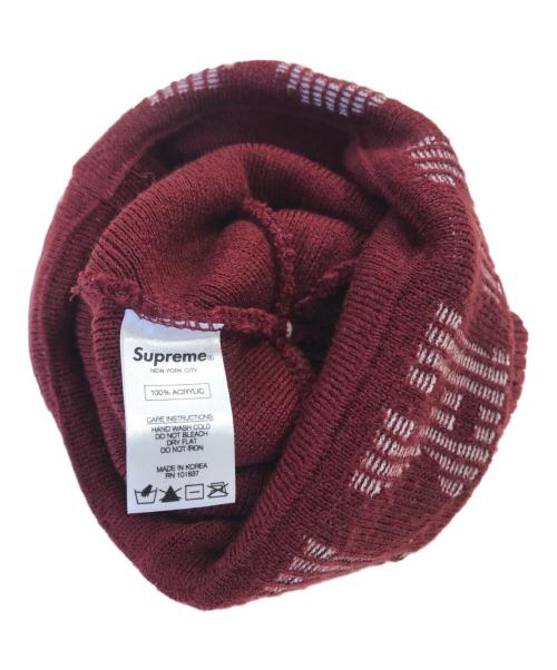 SUPREME（シュプリーム）SUPREME (シュプリーム) Grid Logo Beanie レッド サイズ:表記なしの古着・服飾アイテム