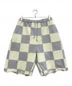 TOZAOUトザオウ）の古着「Tile Panel Mope Shorts」｜ライトグレー