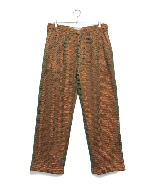 YATORE（ヤトレ）YATORE (ヤトレ) Mesh Dress Pants グリーン×オレンジ サイズ:Lの古着・服飾アイテム
