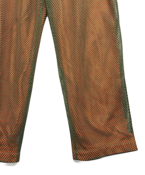 YATORE（ヤトレ）YATORE (ヤトレ) Mesh Dress Pants グリーン×オレンジ サイズ:Lの古着・服飾アイテム