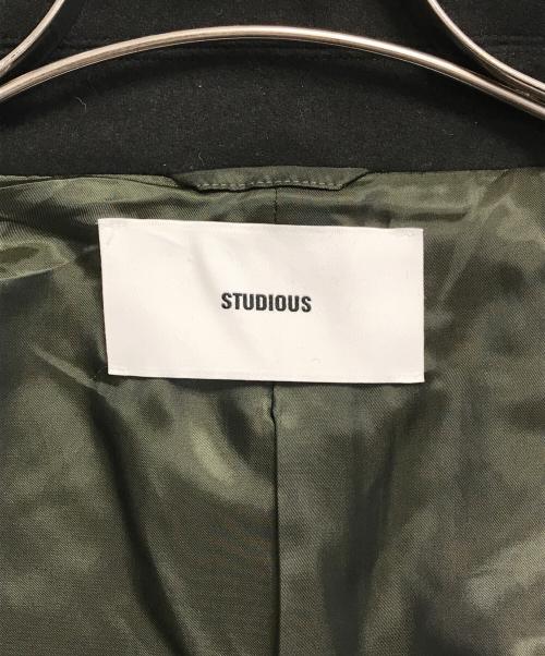 STUDIOUS（ステュディオス）STUDIOUS (ステュディオス) ウールステンカラーコート ブラウン サイズ:2の古着・服飾アイテム