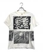 ANDAZIAアンダジア）の古着「マルチプリントだまし絵Tシャツ」｜ホワイト