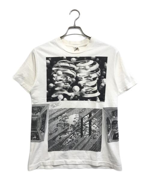 ANDAZIA（アンダジア）ANDAZIA (アンダジア) マルチプリントだまし絵Tシャツ ホワイト サイズ:Mの古着・服飾アイテム