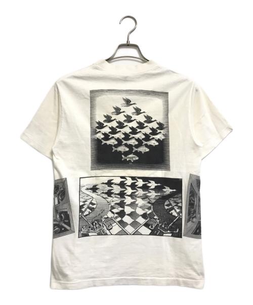 ANDAZIA（アンダジア）ANDAZIA (アンダジア) マルチプリントだまし絵Tシャツ ホワイト サイズ:Mの古着・服飾アイテム