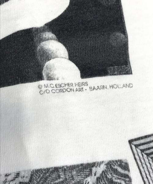 ANDAZIA（アンダジア）ANDAZIA (アンダジア) マルチプリントだまし絵Tシャツ ホワイト サイズ:Mの古着・服飾アイテム