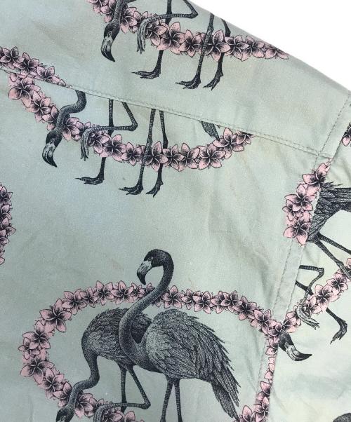 DRESS HIPPY（ドレスヒッピー）DRESS HIPPY (ドレスヒッピー) FLAMINGO L/S HAWAIIAN SHIRT ベージュ サイズ:Ｌの古着・服飾アイテム
