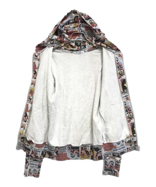 Hysteric Glamour（ヒステリックグラマー）Hysteric Glamour (ヒステリックグラマー) 総柄ジップパーカー グレー サイズ:FREEの古着・服飾アイテム