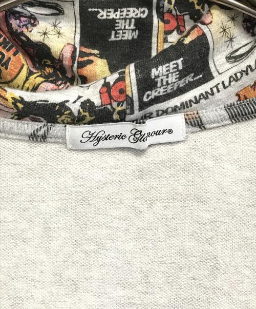 Hysteric Glamour（ヒステリックグラマー）Hysteric Glamour (ヒステリックグラマー) 総柄ジップパーカー グレー サイズ:FREEの古着・服飾アイテム