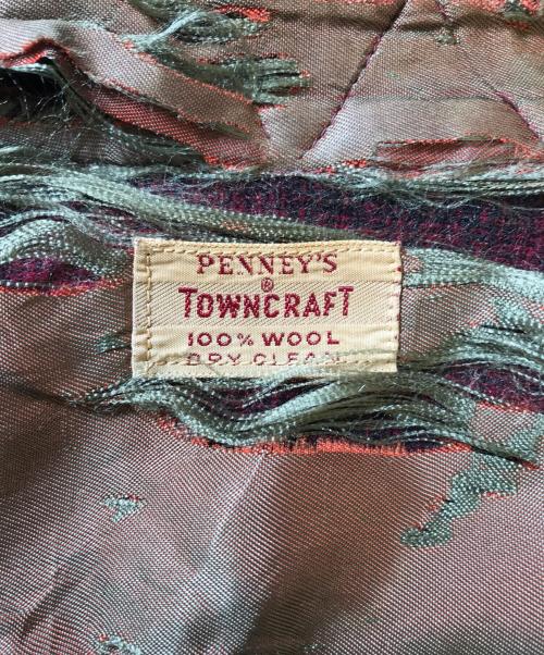 TOWN CRAFT（タウンクラフト）TOWN CRAFT (タウンクラフト) エルボーパッチ付オンブレチェックシャツ レッド サイズ:表記なしの古着・服飾アイテム