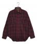 TOWN CRAFT（タウンクラフト）の古着「エルボーパッチ付オンブレチェックシャツ」｜レッド