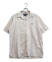 POLO SPORT（ポロスポーツ）の古着「オープンカラーシャツ」｜ホワイト×ピンク×グレー