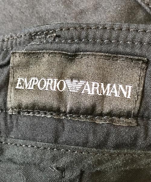EMPORIO ARMANI（エンポリオアルマーニ）EMPORIO ARMANI (エンポリオアルマーニ) レザーコンビパンツ ブラック サイズ:52の古着・服飾アイテム