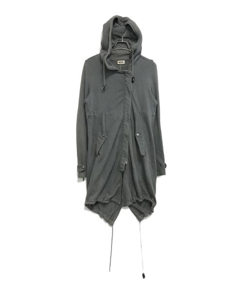 DIESEL（ディーゼル）DIESEL (ディーゼル) スウェットモッズコート グレー サイズ:Sの古着・服飾アイテム