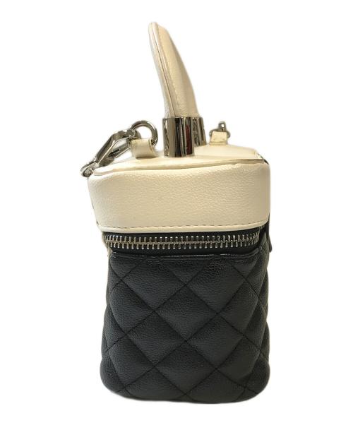darich（ダーリッチ）darich (ダーリッチ) キルティングミニバッグ ブラック×ホワイトの古着・服飾アイテム