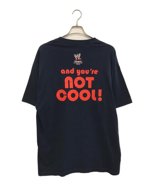 wwe（ダブリュダブリュイー）wwe (ダブリュダブリュイー) プリントTシャツ ネイビー サイズ:XLの古着・服飾アイテム