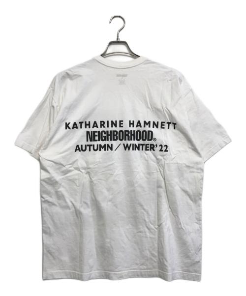 NEIGHBORHOOD（ネイバーフッド）NEIGHBORHOOD (ネイバーフッド) KATHARINE HAMNETT (キャサリンハムネット) プリントTシャツ ホワイト サイズ:Lの古着・服飾アイテム