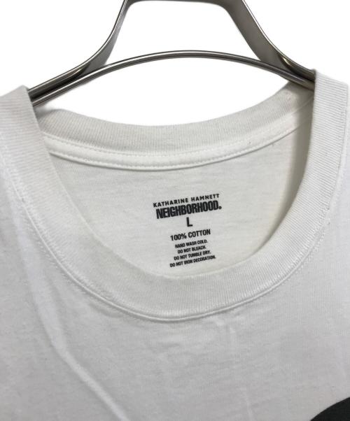 NEIGHBORHOOD（ネイバーフッド）NEIGHBORHOOD (ネイバーフッド) KATHARINE HAMNETT (キャサリンハムネット) プリントTシャツ ホワイト サイズ:Lの古着・服飾アイテム