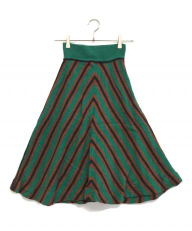 未使用 MIU MIU 総ロゴ ジャガードニットスカート タグ付き 中古・古着