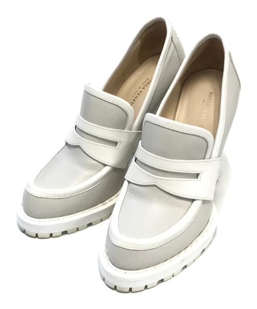 BOTTEGA VENETA（ボッテガベネタ）BOTTEGA VENETA (ボッテガベネタ) ローファーパンプス グレー サイズ:34½の古着・服飾アイテム