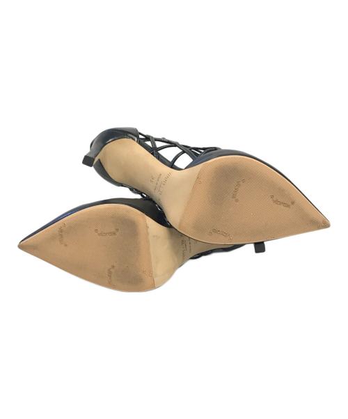 JIMMY CHOO（ジミーチュウ）JIMMY CHOO (ジミーチュウ) レザーネットデザインパンプス ブラック サイズ:35の古着・服飾アイテム
