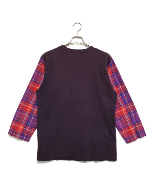 GANRYU（ガンリュウ）GANRYU (ガンリュウ) ヘンリーネックチェックシャツ レッド サイズ:Lの古着・服飾アイテム