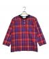 GANRYU（ガンリュウ）の古着「ヘンリーネックチェックシャツ」｜レッド