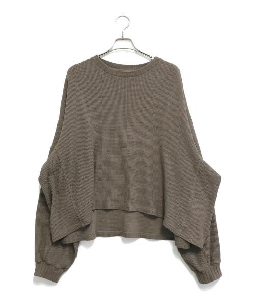 refomed（リフォメッド）refomed (リフォメッド) AZEAMI THERMAL TEE ブラウン サイズ:XLの古着・服飾アイテム