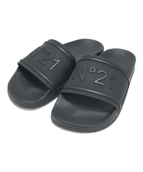 N°21（ヌメロヴェントゥーノ）N°21 (ヌメロヴェントゥーロ) フラットサンダル ブラック サイズ:36の古着・服飾アイテム